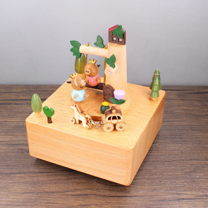 Solid wood music box - Children's playground