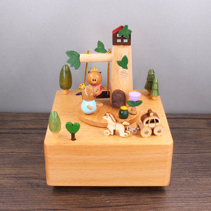 Solid wood music box - Children's playground