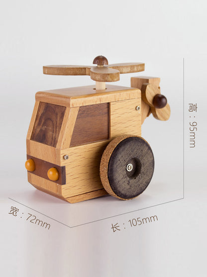 Wooden Airplane Toy - Sky City Music Box