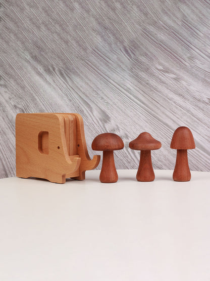 Wooden Mushroom Toy