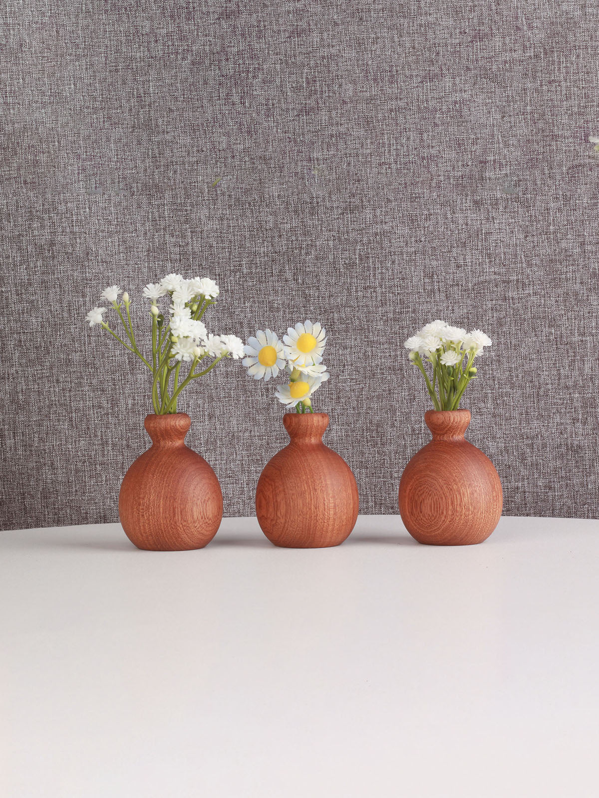 Vintage Solid Wood Handmade Vases