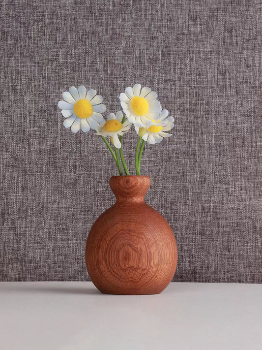 Vintage Solid Wood Handmade Vases