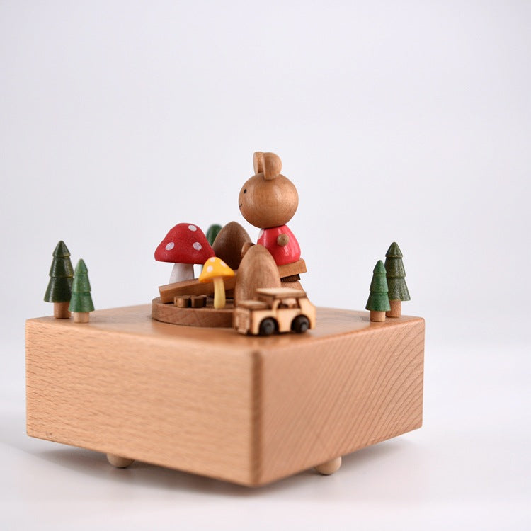 Solid wood music box - children's toy