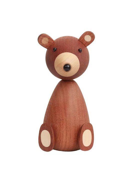 Solid Wood Creative Bear Puppet Toy