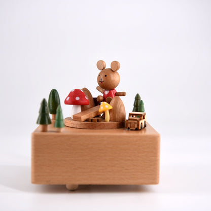 Solid wood music box - children's toy