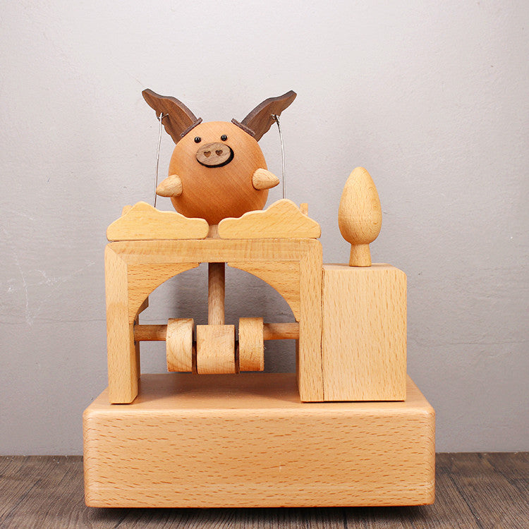 Flying Pig - Wooden mechanical creative toy