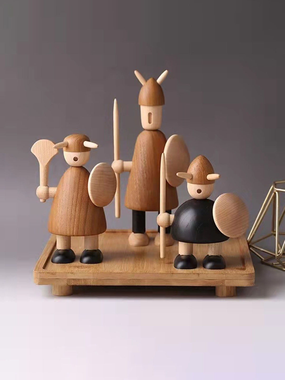 Wooden Toys - Viking Puppet Soldiers