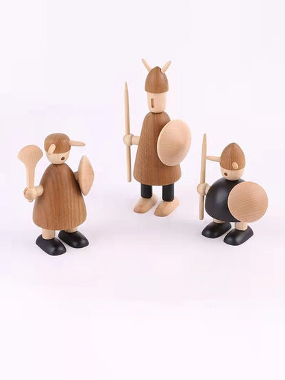 Wooden Toys - Viking Puppet Soldiers