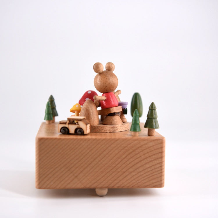 Solid wood music box - children's toy