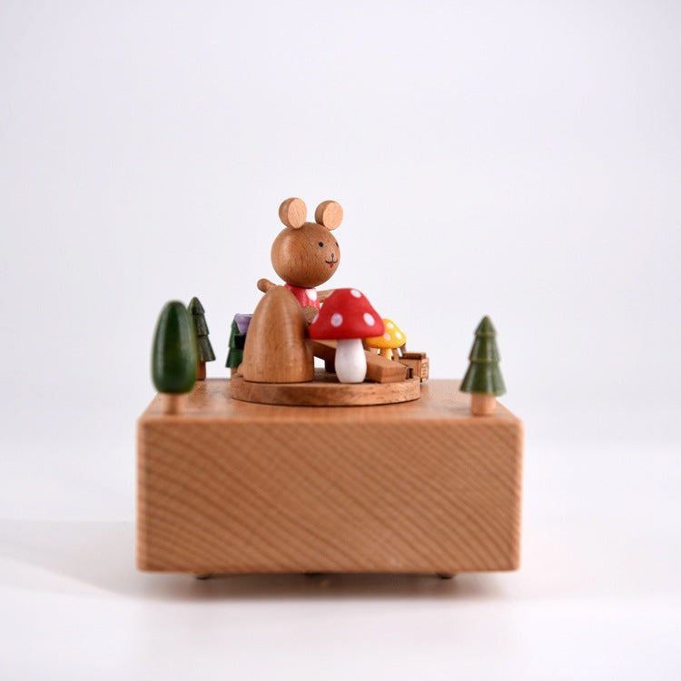 Solid wood music box - children's toy