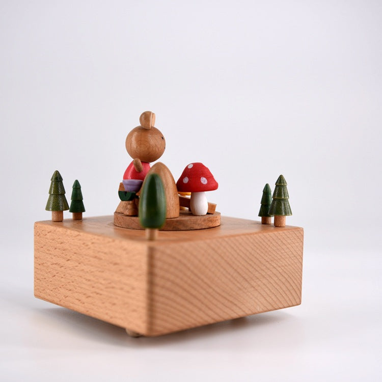 Solid wood music box - children's toy