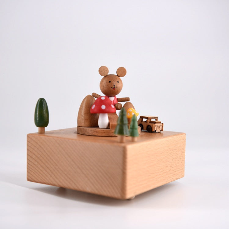 Solid wood music box - children's toy